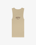 Varsity Ribbed Tank (Beige)