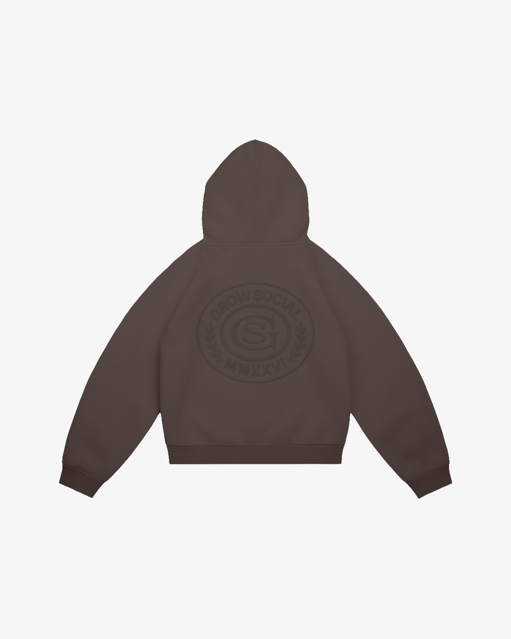 Crest Zip Hoodie (Brown)