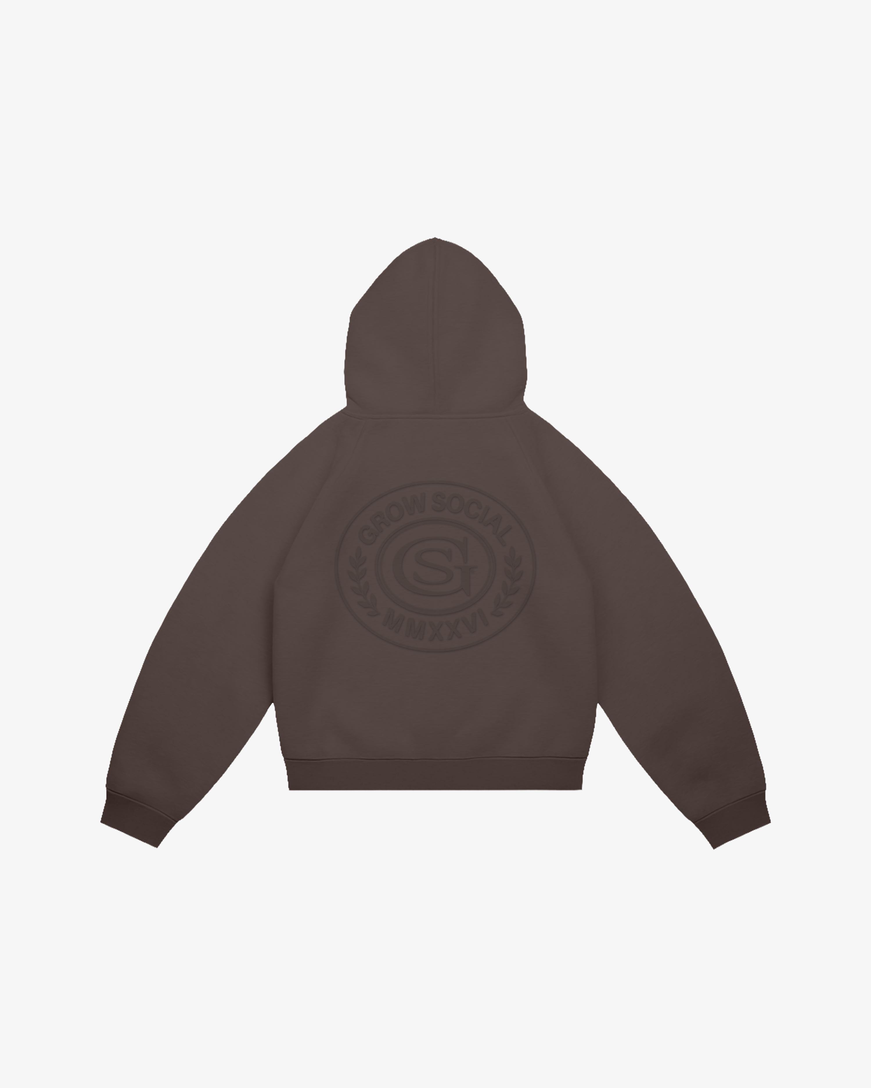 Crest Zip Hoodie (Brown)