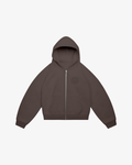 Crest Zip Hoodie (Brown)