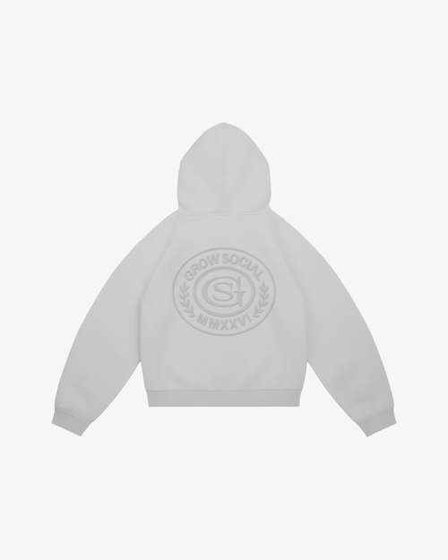 Crest Zip Hoodie (Grey)